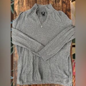 H&M Gray Quarter-Zip Sweater